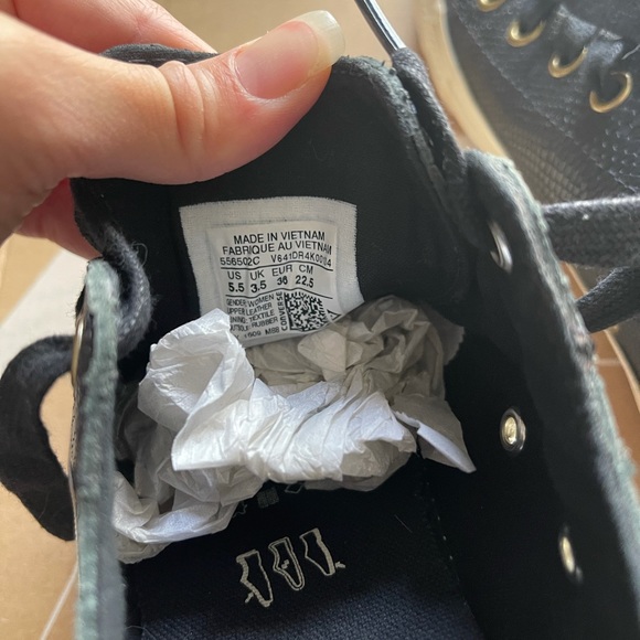 CONVERSE OX LEATHER SNAKE SKIN PRINT SNEAKERS - Picture 8 of 15